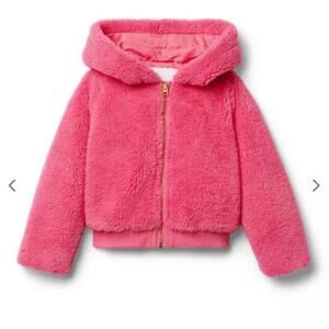 jacket Janie and Jack Sherpa‎ hooded jacket hot pink